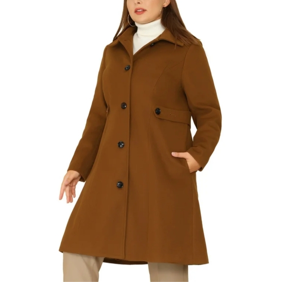 Agnes Orinda Jackets & Blazers - Agnes Orinda Single Breasted Pea Coat Size 1X